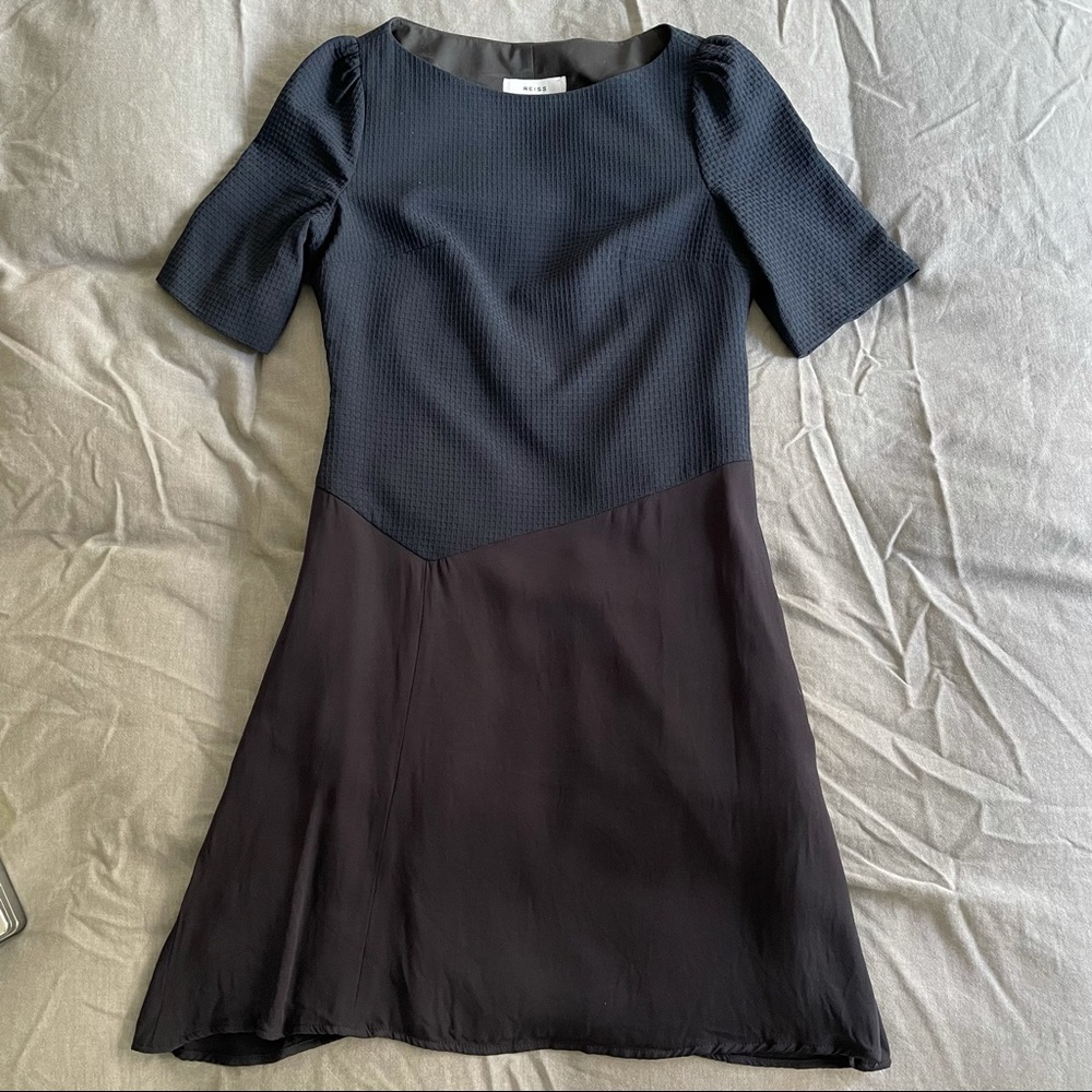 Reiss navy blue dress
